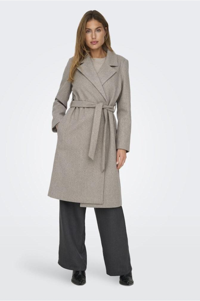 ONLALVILDA LIFE WRAP COAT OTW NOOS 15314362 Simply Taupe/MELANGE